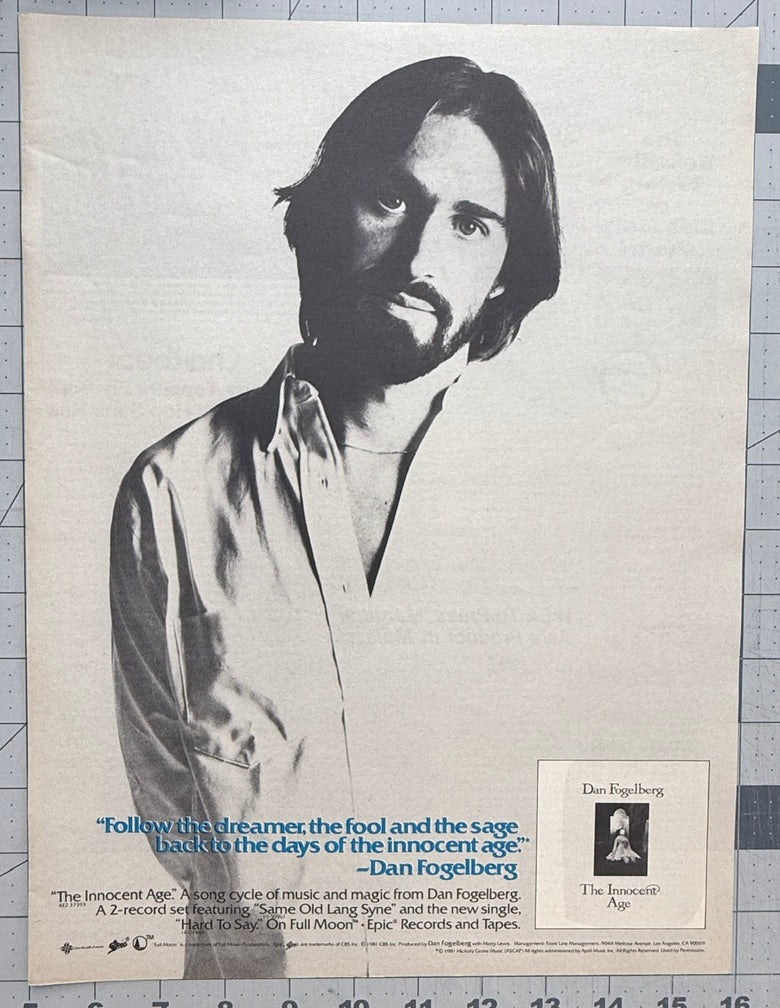 Dan Fogelberg - The Innocent Age - 1981 Original Industry Album Release Ad