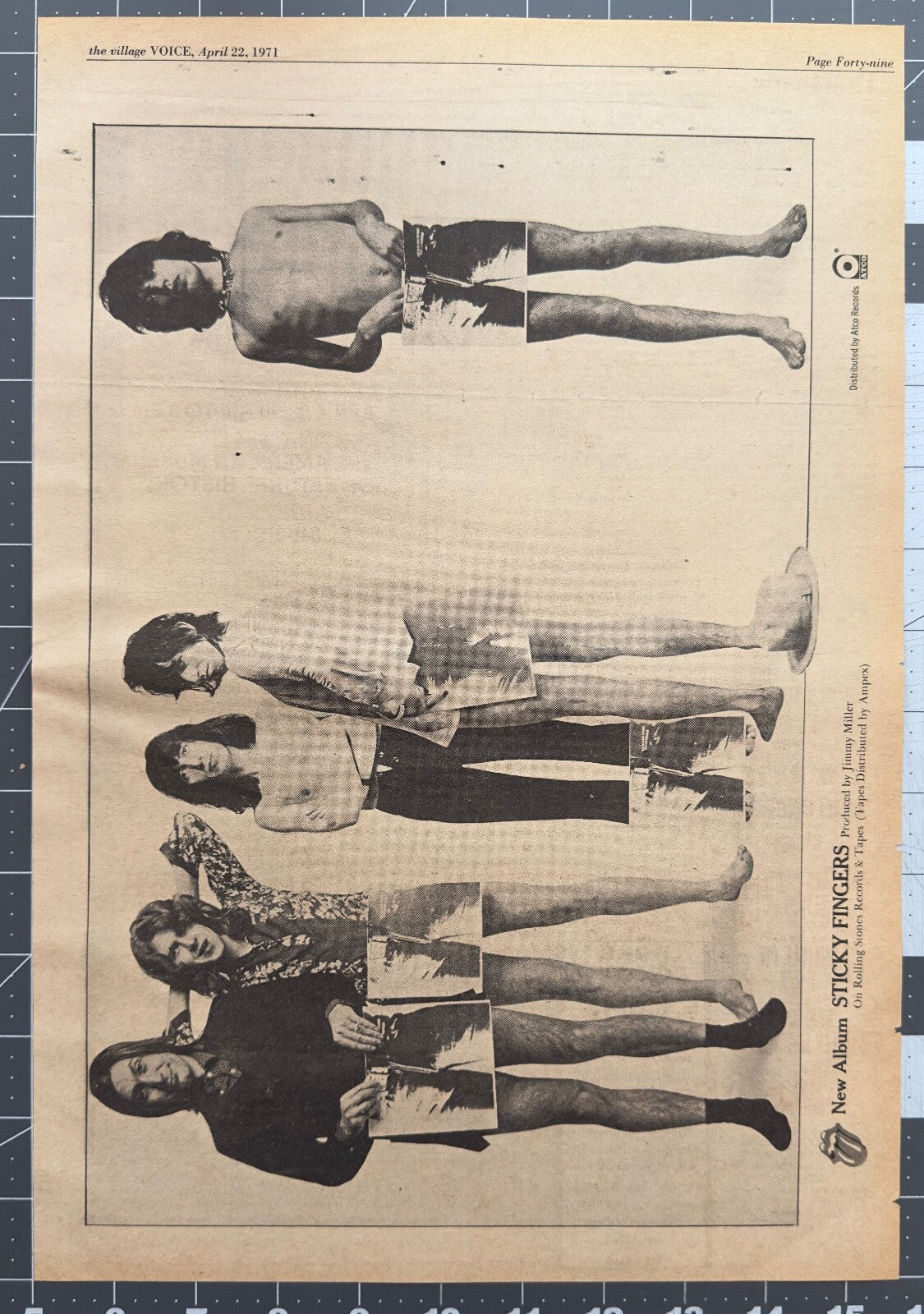 The Rolling Stones “Sticky Fingers” - Original Album Release Ad - April 1971