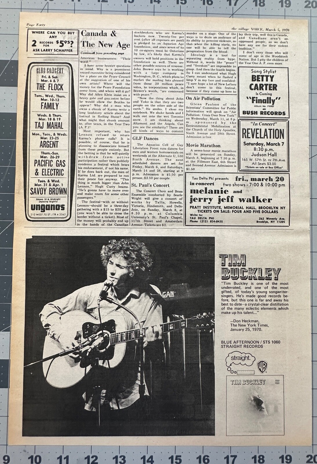 James Taylor ”Sweet Baby James” - Original LP Album Release Ad - March 1970