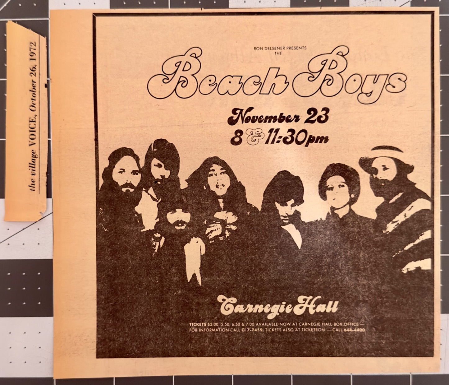 Beach Boys - Original Concert Ad - November 23, 1972