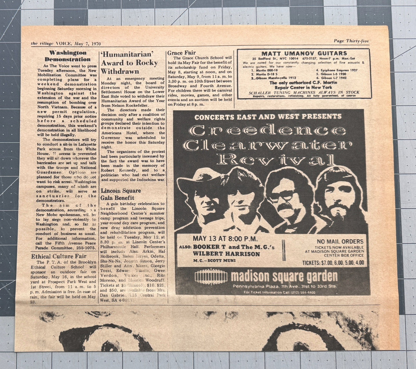 Creedence Clearwater Revival – Original, Vintage Rock Concert Ad – May 1970