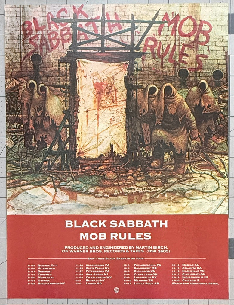 Black Sabbath  - Mob Rules - 1981 Original Industry Album Release Ad