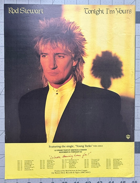 Rod Stewart - Tonight I'm Yours - 1981 Original Industry Album Release Ad