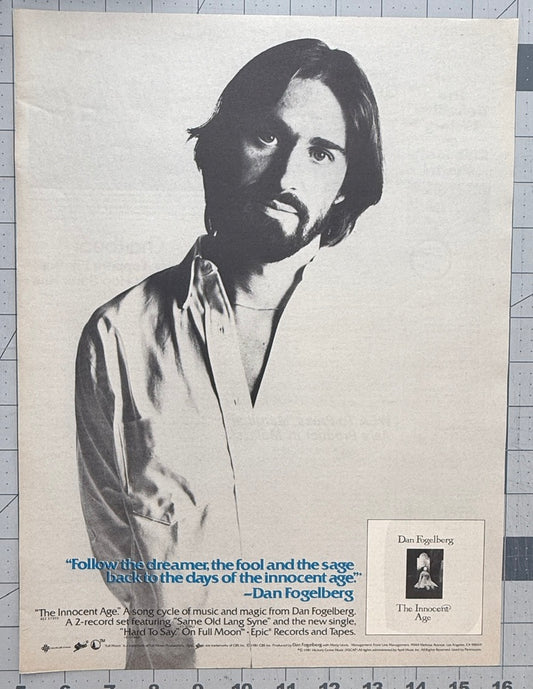 Dan Fogelberg - The Innocent Age - 1981 Original Industry Album Release Ad