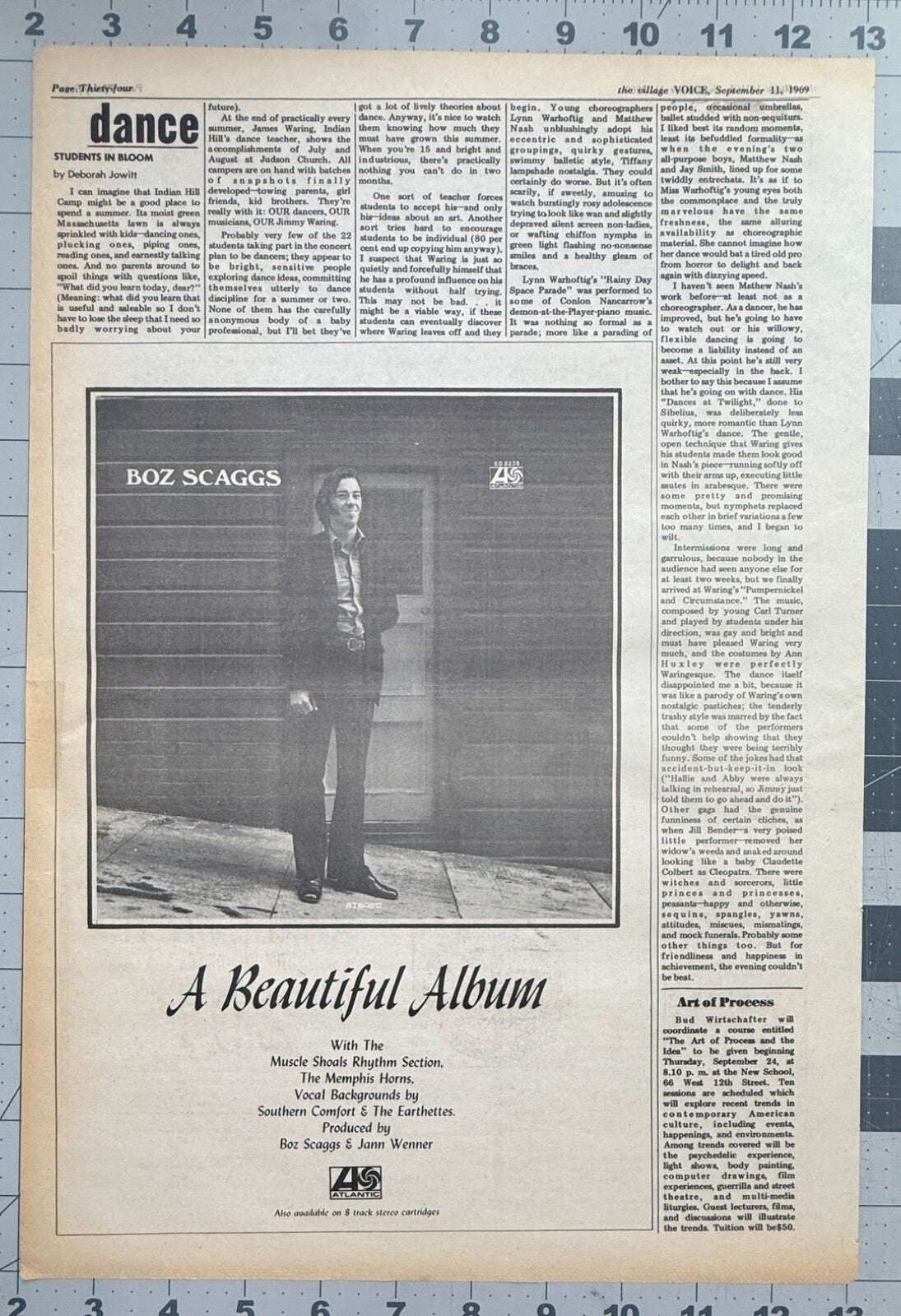 Boz Scaggs  - Original 1969 Ad - US Debut Album Release