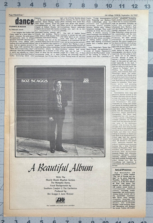 Boz Scaggs  - Original 1969 Ad - US Debut Album Release