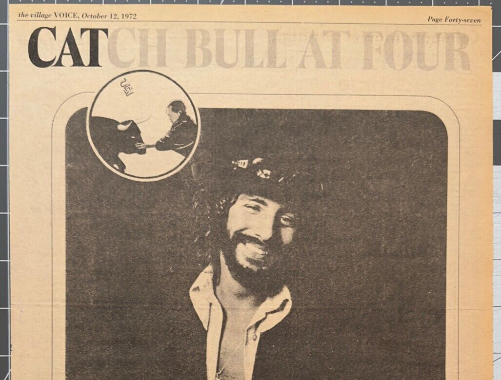 Cat Stevens - Original Album Release Ad  - October 1972 - "Catch Bull At Four"