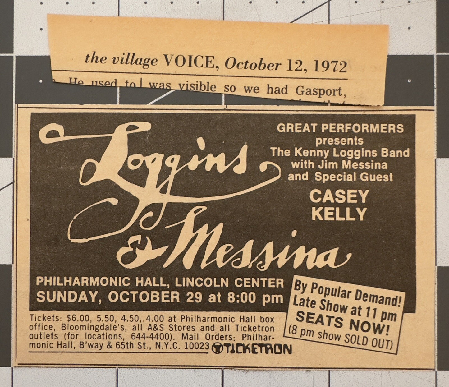 Loggins & Messina - October 29, 1972 - Concert Ad