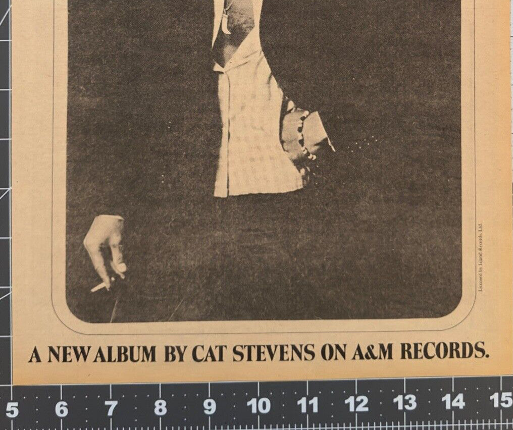 Cat Stevens - Original Album Release Ad  - October 1972 - "Catch Bull At Four"