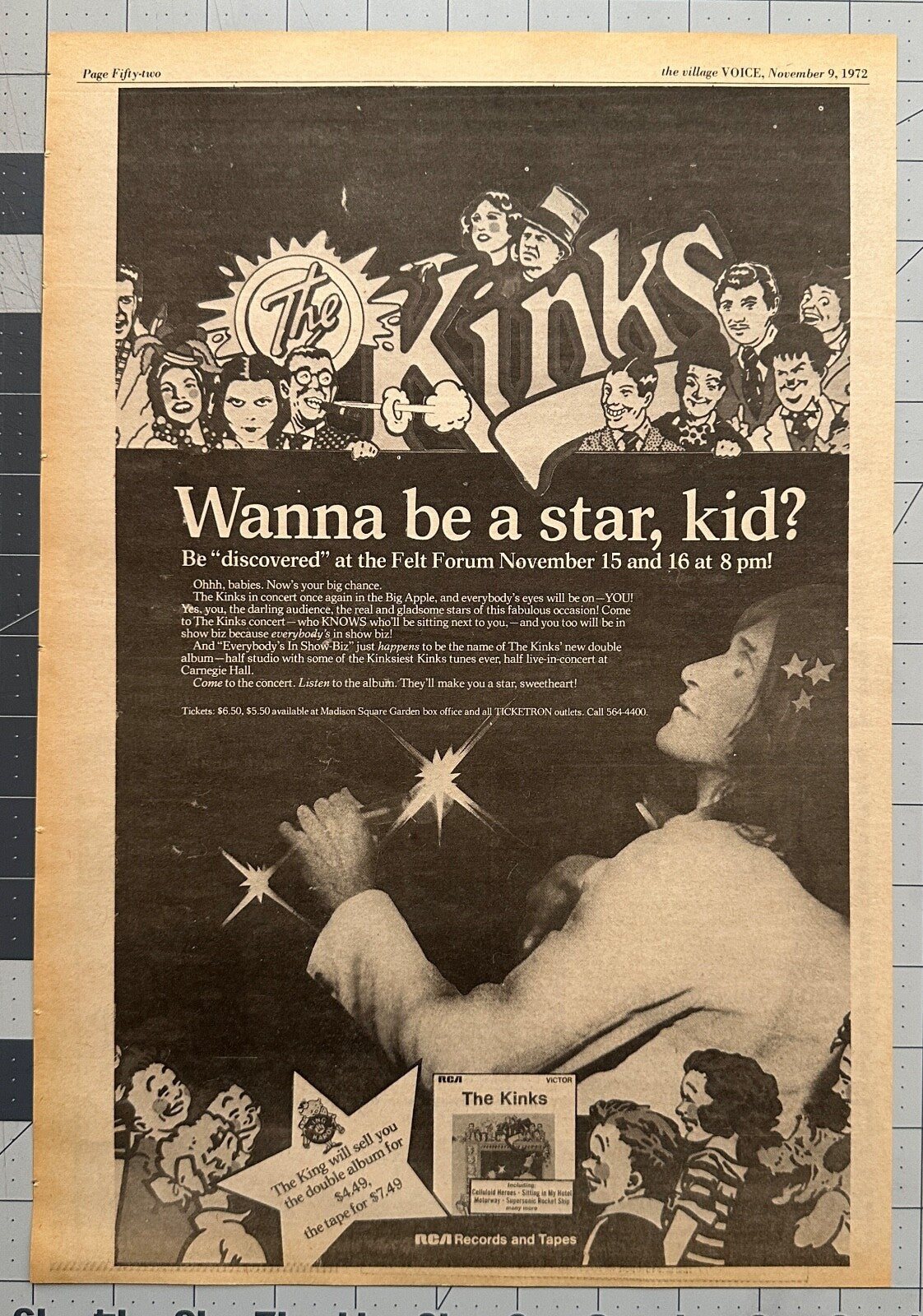 The Kinks - Original Concert Ad - November 1972
