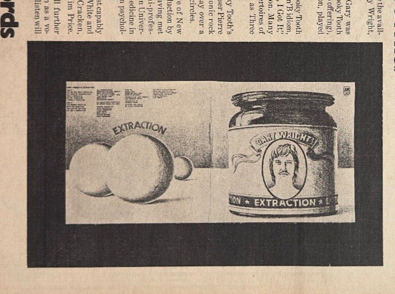 Gary Wright  - “Extraction” Original Record Release Ad - January 1971