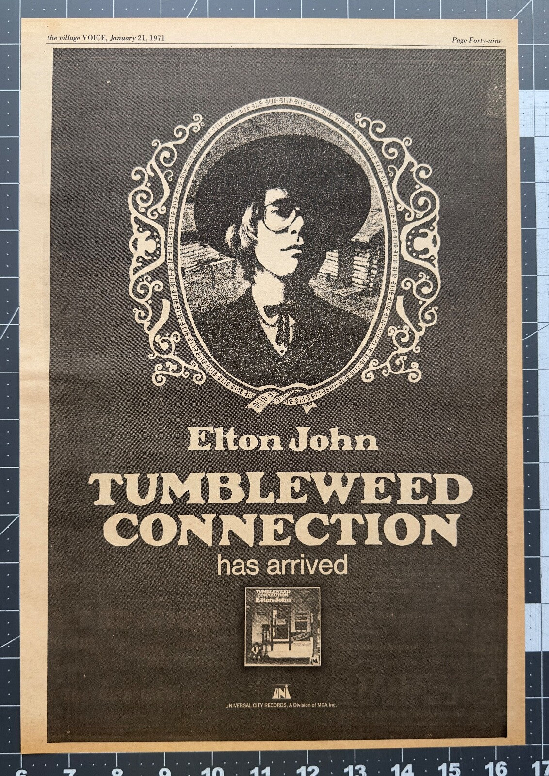 Elton John  - Original Album Release Ad - January 1971